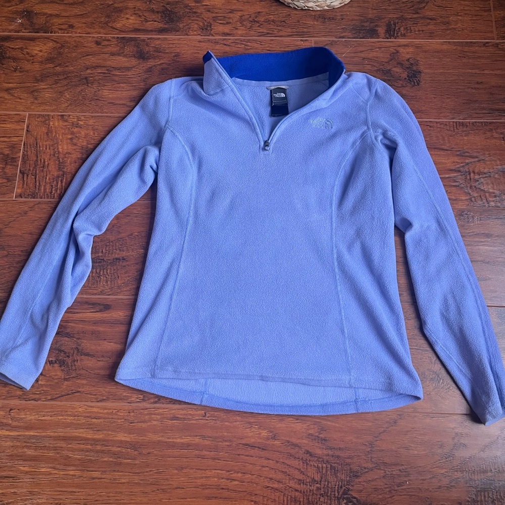 ✨ The North Face Periwinkle Blue 1/4 Zip Fleece Pullover Sweatshirt✨